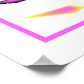 Funky Whimsical Miami Colorful Poster (Ecke)