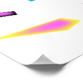 Funky Whimsical Ocean View farbenfroh Poster (Ecke)