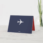 Funky White Flugzeug Pilot Aviation Grußkarte Karte (Rückseite)