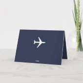 Funky White Flugzeug Pilot Aviation Grußkarte Karte (Rückseite)