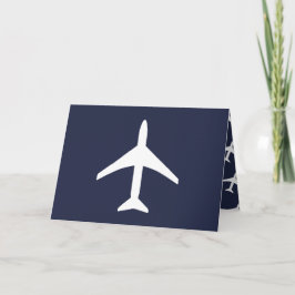 Funky White Flugzeug Pilot Flying Greeting Card Karte