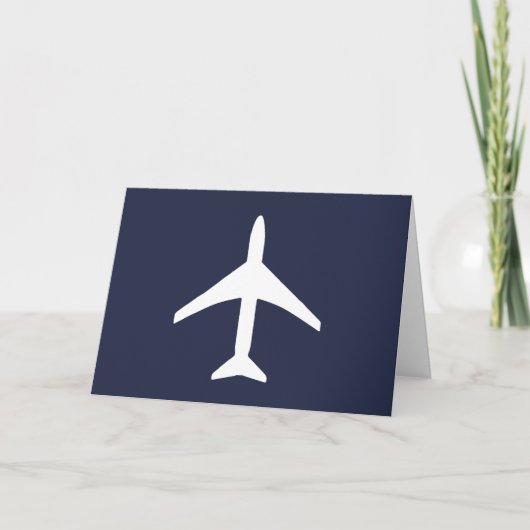 Funky White Flugzeug Pilot Flying Greeting Card Karte (Vorderseite)