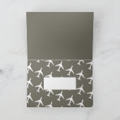 Funky White Flugzeug Pilot Flying Greeting Card Karte (Innenseite)