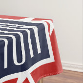 Funky White Flugzeug Red Blue Pilot Aviation Tischdecke (Beispiel)