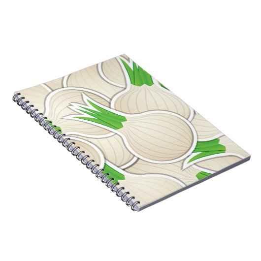 Funky white onions notizblock (Rechte Seite)