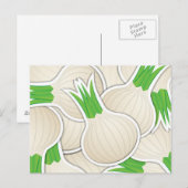 Funky white onions postkarte (Vorne/Hinten)