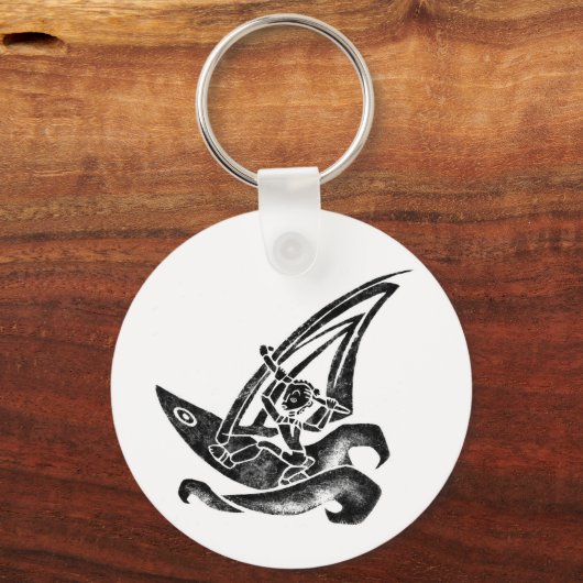 Funky Windsurfer Schlüsselanhänger (Vorderseite)