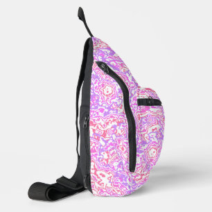 Funky Wirbel Boho Hippie Farbenfrohe Abstrakte Mar Crossbody Bag