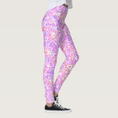 Funky Wirbel Boho Hippie Farbenfrohe Abstrakte Mar Leggings (Rechts)