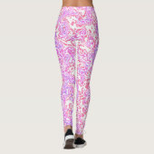 Funky Wirbel Boho Hippie Farbenfrohe Abstrakte Mar Leggings (Rückseite)