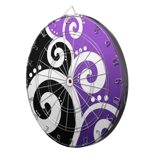 Funky Wirbel lila Dartscheibe (Vorderseite rechts)