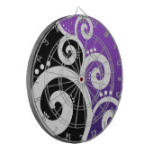 Funky Wirbel lila Dartscheibe (Vorderseite Links)