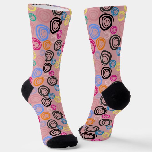 Funky Wirbel Socken (Gewinkelt)