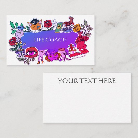 Funky witziger Cartoon Visitenkarte (Vorne/Hinten)