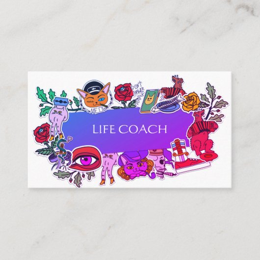 Funky witziger Cartoon Visitenkarte (Vorderseite)