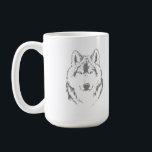 Funky Wolf Head Face Sketch Kaffeetasse<br><div class="desc">Funky Wolf Head Face Sketch Coffee / Tea Tasse Cup zu Ihrer Zuhause / Office Trinkbehälter Kollektion hinzuzufügen. Eine coole Geschenk-/Geschenkidee für alle,  die individuelle Designelemente,  positive Vibes,  Wölfe,  Wildtiere und Natur Liebe etc.</div>