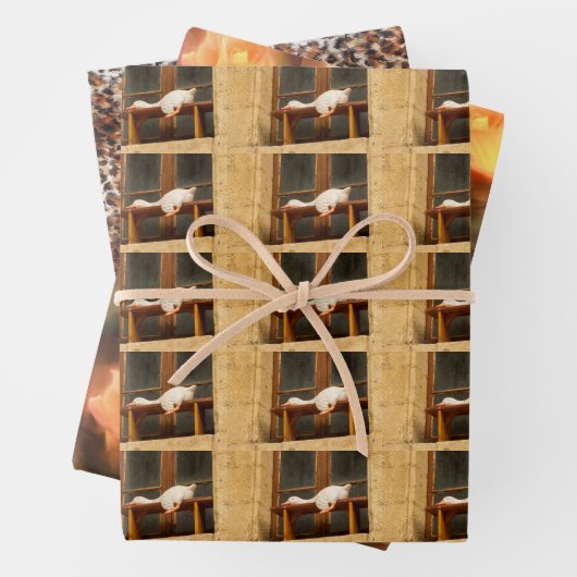 Funky Wrapping Paper Flat Sheet Set 3 Geschenkpapier Set (Beispiel)