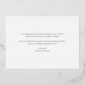 Funky Writing REAL FOIL Save the Date Card Folieneinladung (Rückseite)