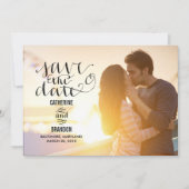 Funky Writing Save the Date - Wood (Vorderseite)