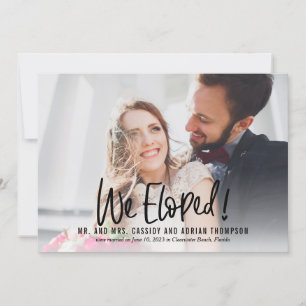 Funky Writing Wedding Elopement Empfang Einladung