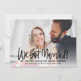 Funky Writing Wedding Elopement Empfang laden ein Dankeskarte