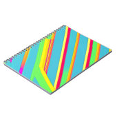 Funky Y2K Stripe Notebook zum Schreiben Notizblock (Linke Seite)