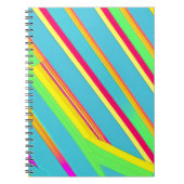 Funky Y2K Stripe Notebook zum Schreiben Notizblock (Vorderseite)