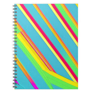 Funky Y2K Stripe Notebook zum Schreiben Notizblock