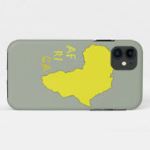 Funky Yellow Africa Map Case-Mate iPhone Hülle (Rückseite (Horizontal))
