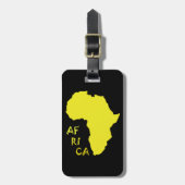 Funky Yellow Africa Map Gepäckanhänger (Vorderseite vertikal)