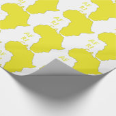 Funky Yellow Africa Map Geschenkpapier (Ecke)