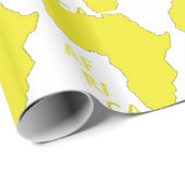 Funky Yellow Africa Map Geschenkpapier (Rolleneckpunkt)