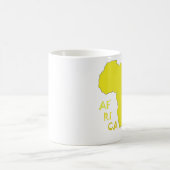 Funky Yellow Africa Map Kaffeetasse (Mittel)