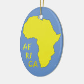 Funky Yellow Africa Map Keramik Ornament (Links)