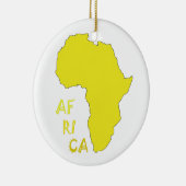 Funky Yellow Africa Map Keramik Ornament (Rechts)
