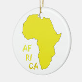 Funky Yellow Africa Map Keramik Ornament (Links)