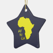 Funky Yellow Africa Map Keramik Ornament (Links)