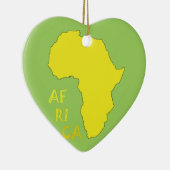 Funky Yellow Africa Map Keramikornament (Rechts)