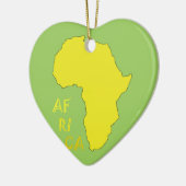 Funky Yellow Africa Map Keramikornament (Links)