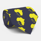 Funky Yellow Africa Map Krawatte (Gerollt)