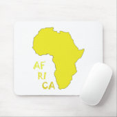 Funky Yellow Africa Map Mousepad (Mit Mouse)