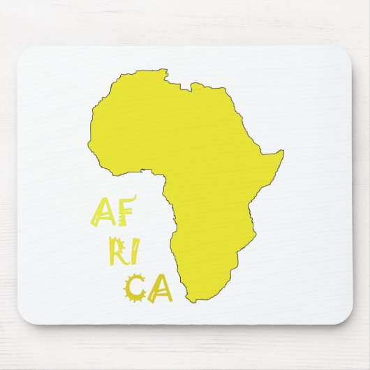 Funky Yellow Africa Map Mousepad (Vorne)