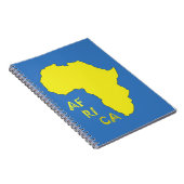 Funky Yellow Africa Map Notizblock (Rechte Seite)
