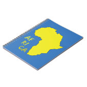 Funky Yellow Africa Map Notizblock (Linke Seite)