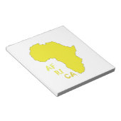 Funky Yellow Africa Map Notizblock (angewinkelt)