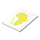 Funky Yellow Africa Map Notizblock (Rotiert)
