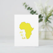 Funky Yellow Africa Map Postkarte (Stehend Vorderseite)