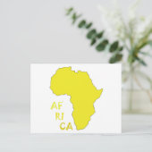 Funky Yellow Africa Map Postkarte (Stehend Vorderseite)
