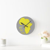 Funky Yellow Africa Map Runde Wanduhr (Zuhause)