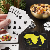 Funky Yellow Africa Map Spielkarten (In Situ)